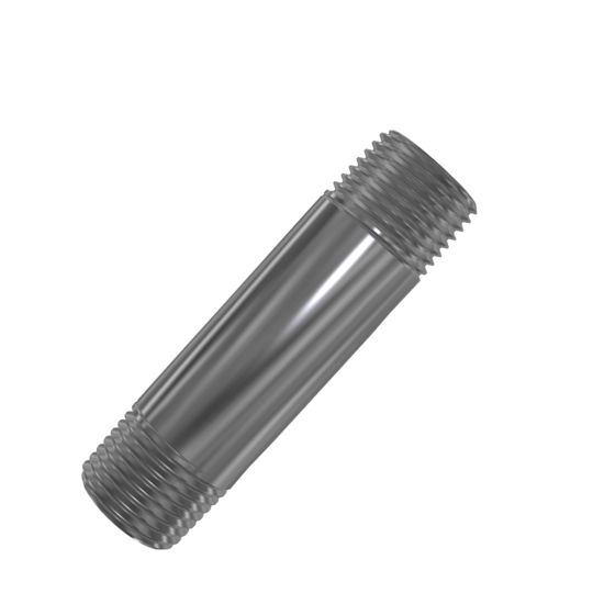 Titanium Allied Titanium Straight Pipe Nipple, 1/2 inch NPT X 3 inches long, Schedule 40